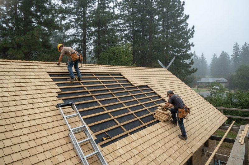 Shake Roof Replacement detail